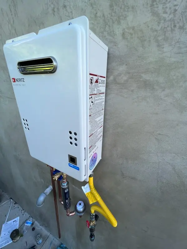 Tankless water heater installation for Amtrak homes